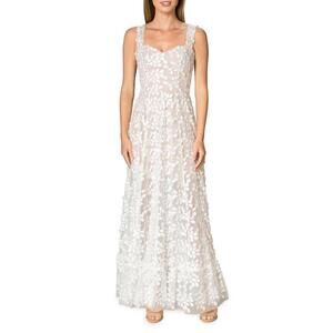 Dress the Population Semisheer Sweetheart Neck Gown